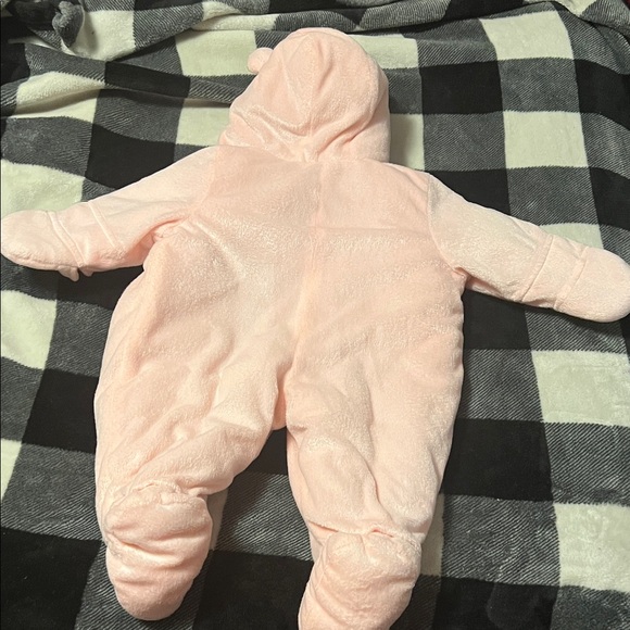 Carter's Pink Fleece One Piece Winter Suit with Bear Ears size 6-9 Months - Picture 9 of 16